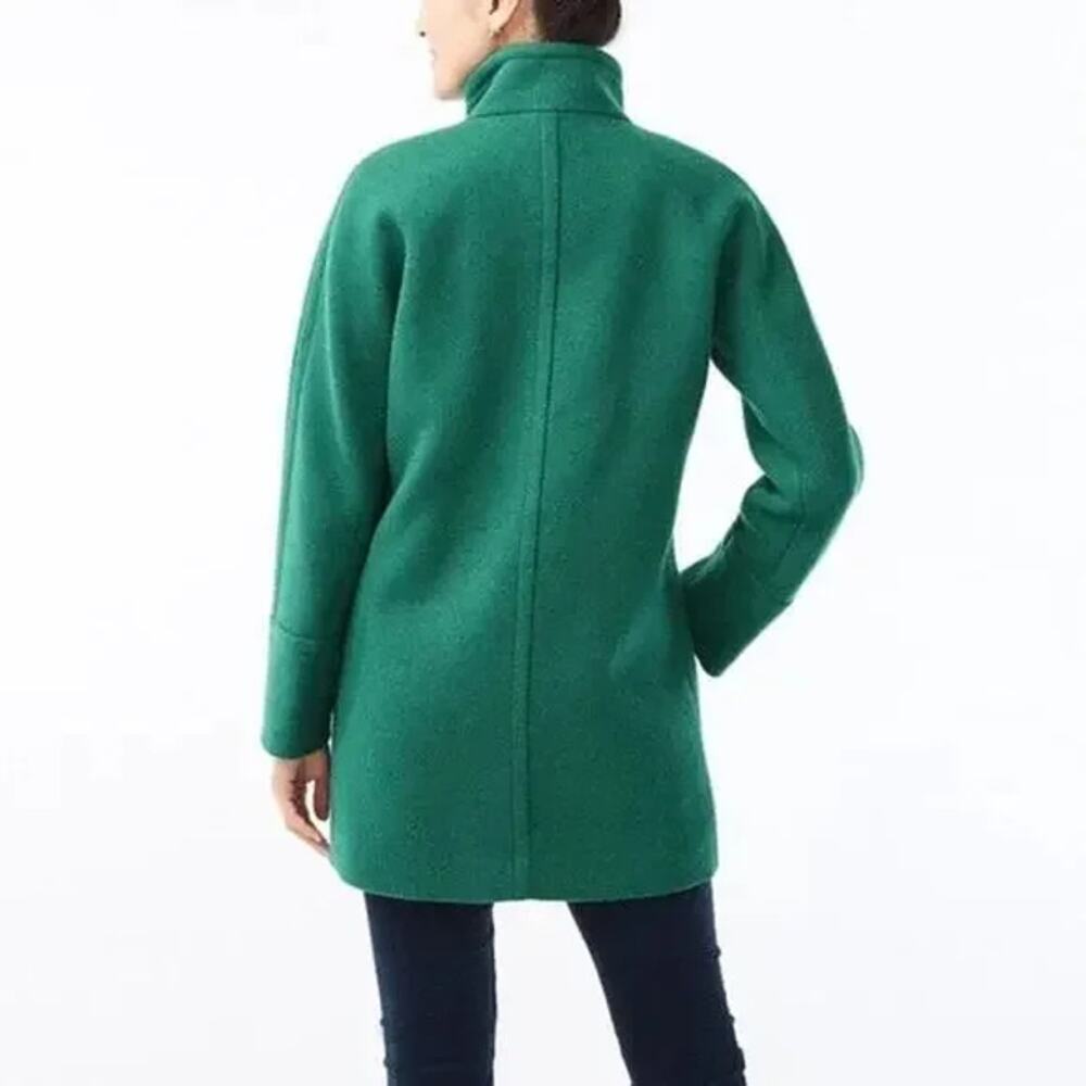 J. Crew New City Coat in Alpine Meadow Green Women's Size 2 EUC Wool Coat - Picture 4 of 11